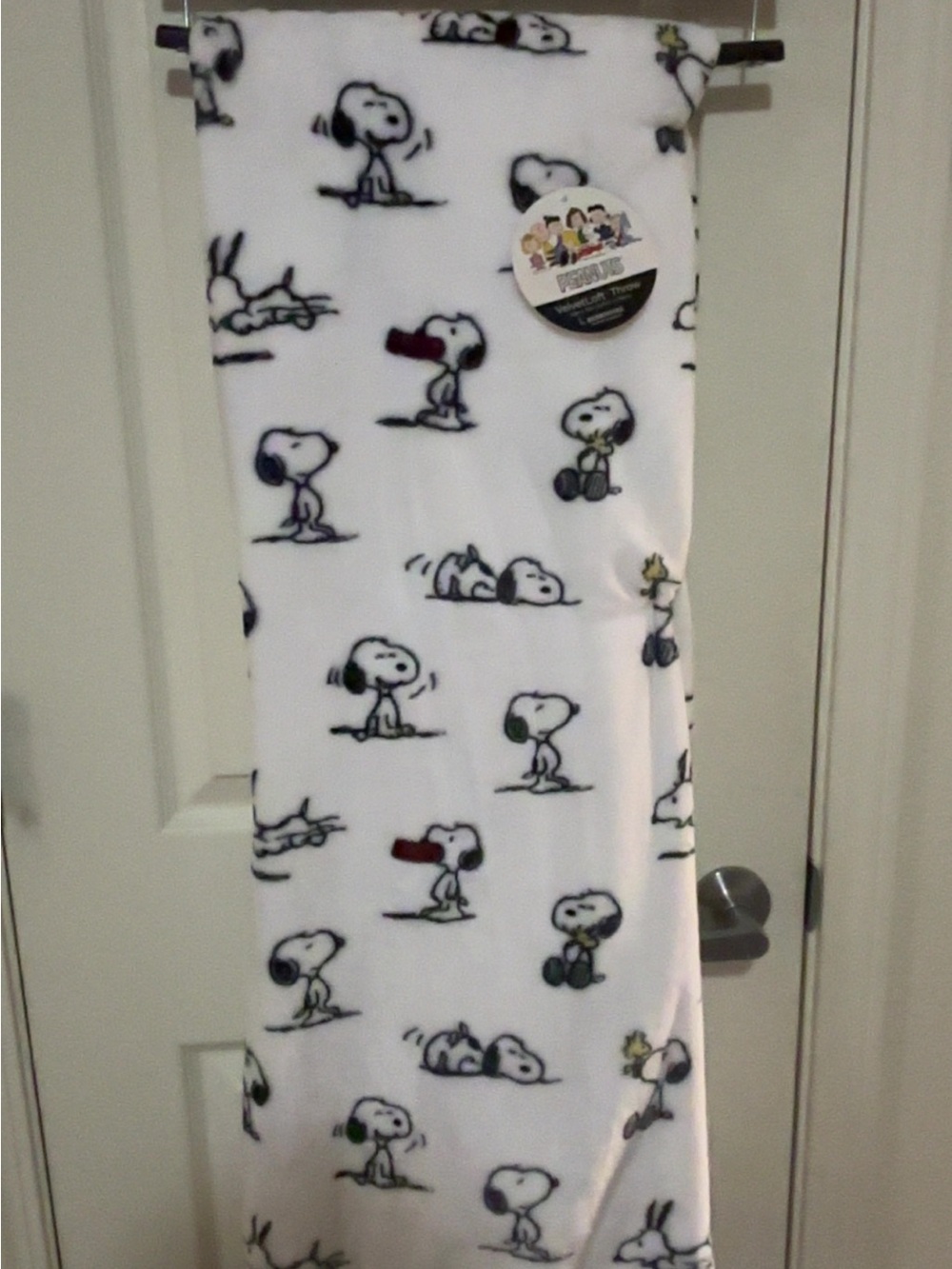 Berkshire Peanuts Snoopy VelvetLoft Throw - White & Black